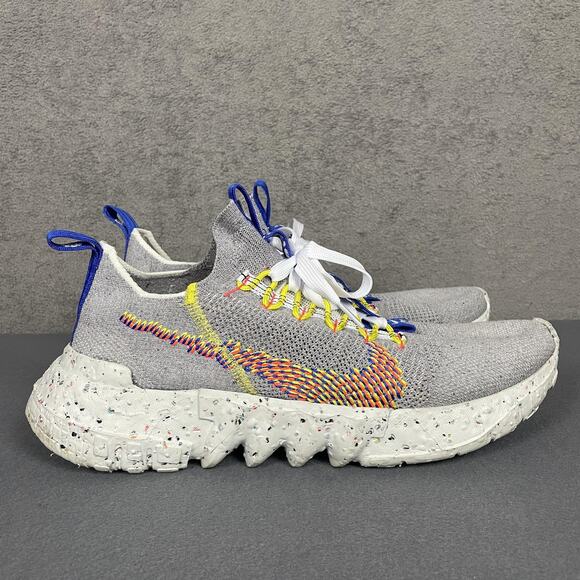 Nike Space Hippie 01 Shoes Mens Size 14 Gray Blue Crater Foam Flyknit Sneakers - Picture 7 of 12